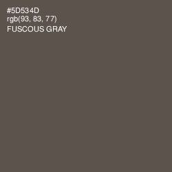 #5D534D - Fuscous Gray Color Image